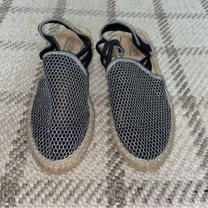 PICON Handmade Spain wedge espadrilles 6.5 fishnets sparkling sandals
